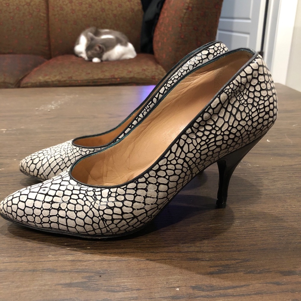 Maud Frizon faux snake skin pumps